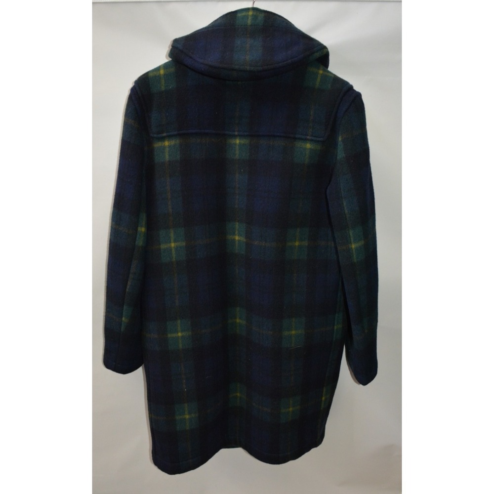 Vintage Gloverall Tartaneer Duffle Coat – Plaid Blue Green – Men's 40 – Hooded - Picture 5 of 5